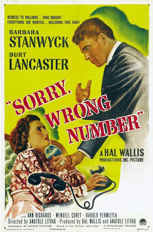 Sorry, Wrong Number Movie Poster