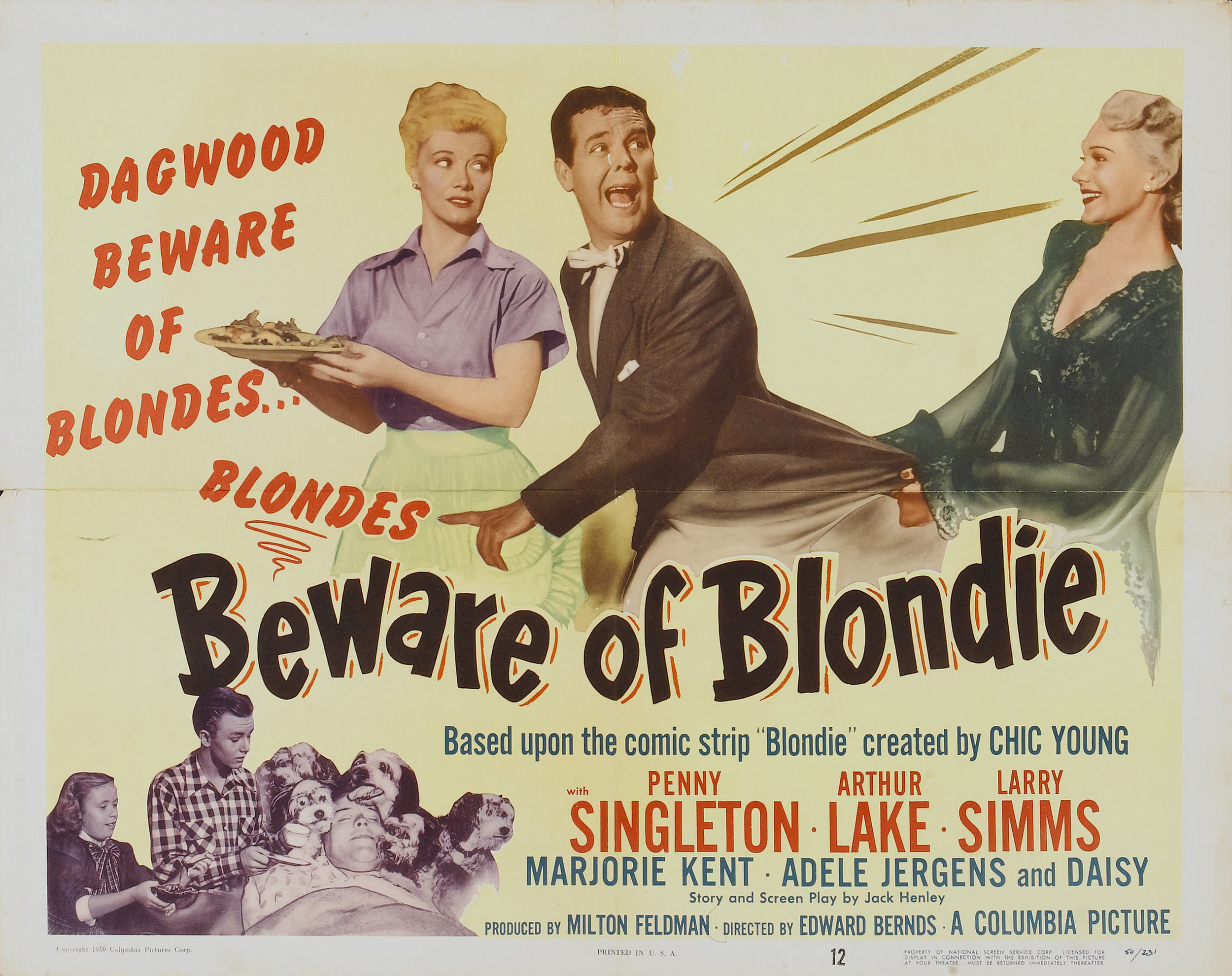 Mega Sized Movie Poster Image for Beware of Blondie (#3 of 4)