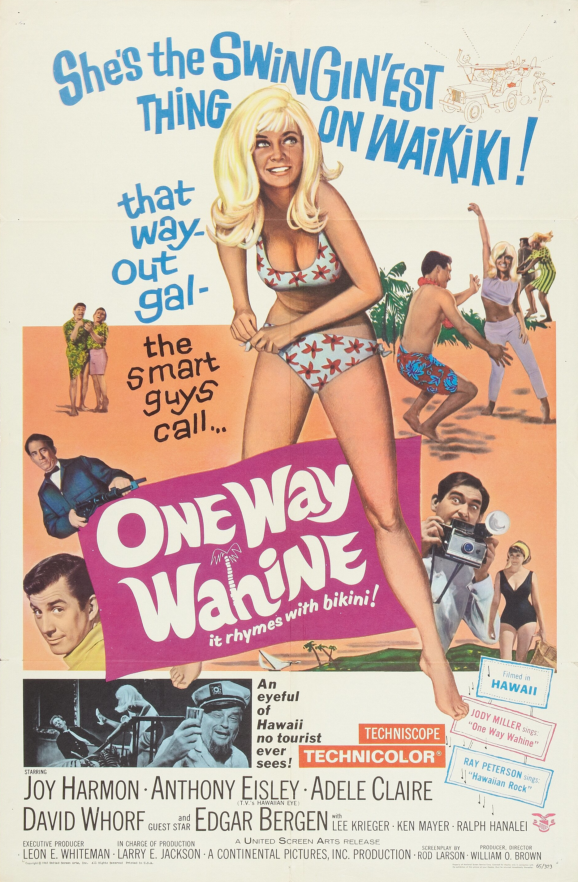 Mega Sized Movie Poster Image for One Way Wahine 