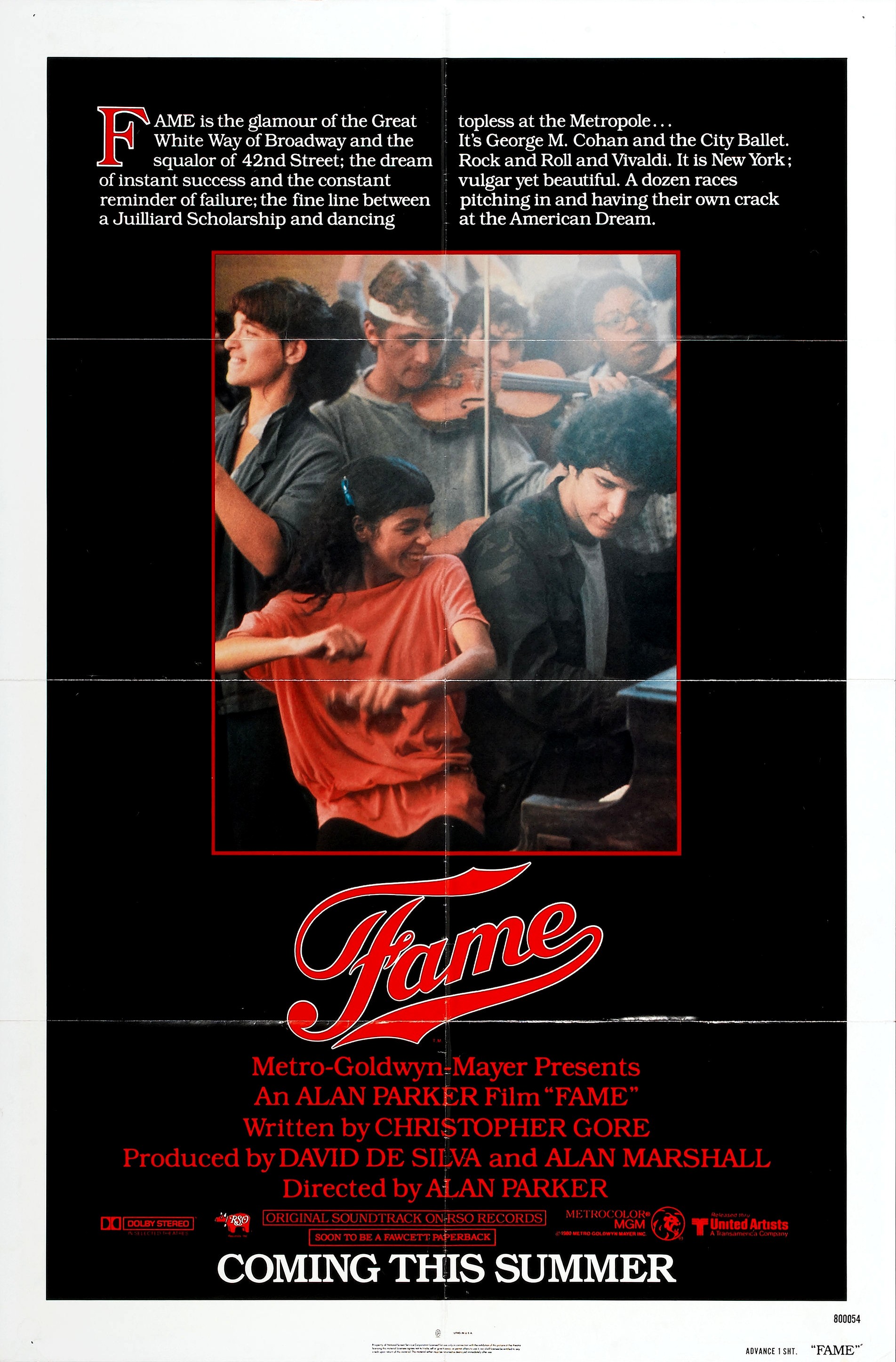 Mega Sized Movie Poster Image for Fame (#1 of 3)