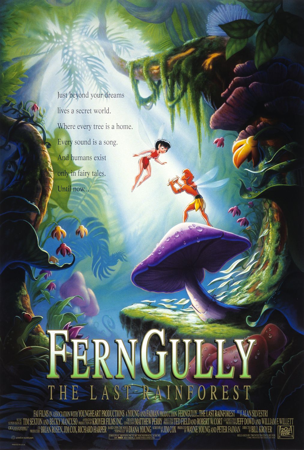 Extra Large Movie Poster Image for Ferngully: The Last Rainforest (#2 of 2)