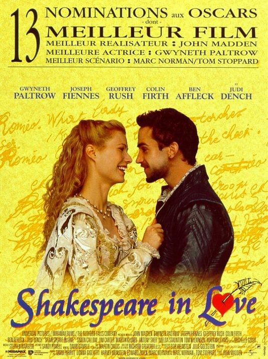 Shakespeare in Love Movie Poster