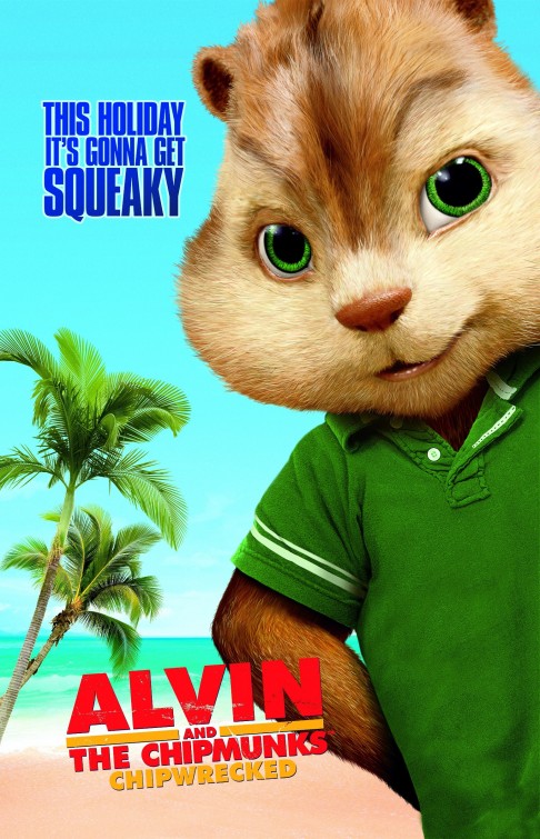 Alvin and the Chipmunks: Chip-Wrecked Movie Poster