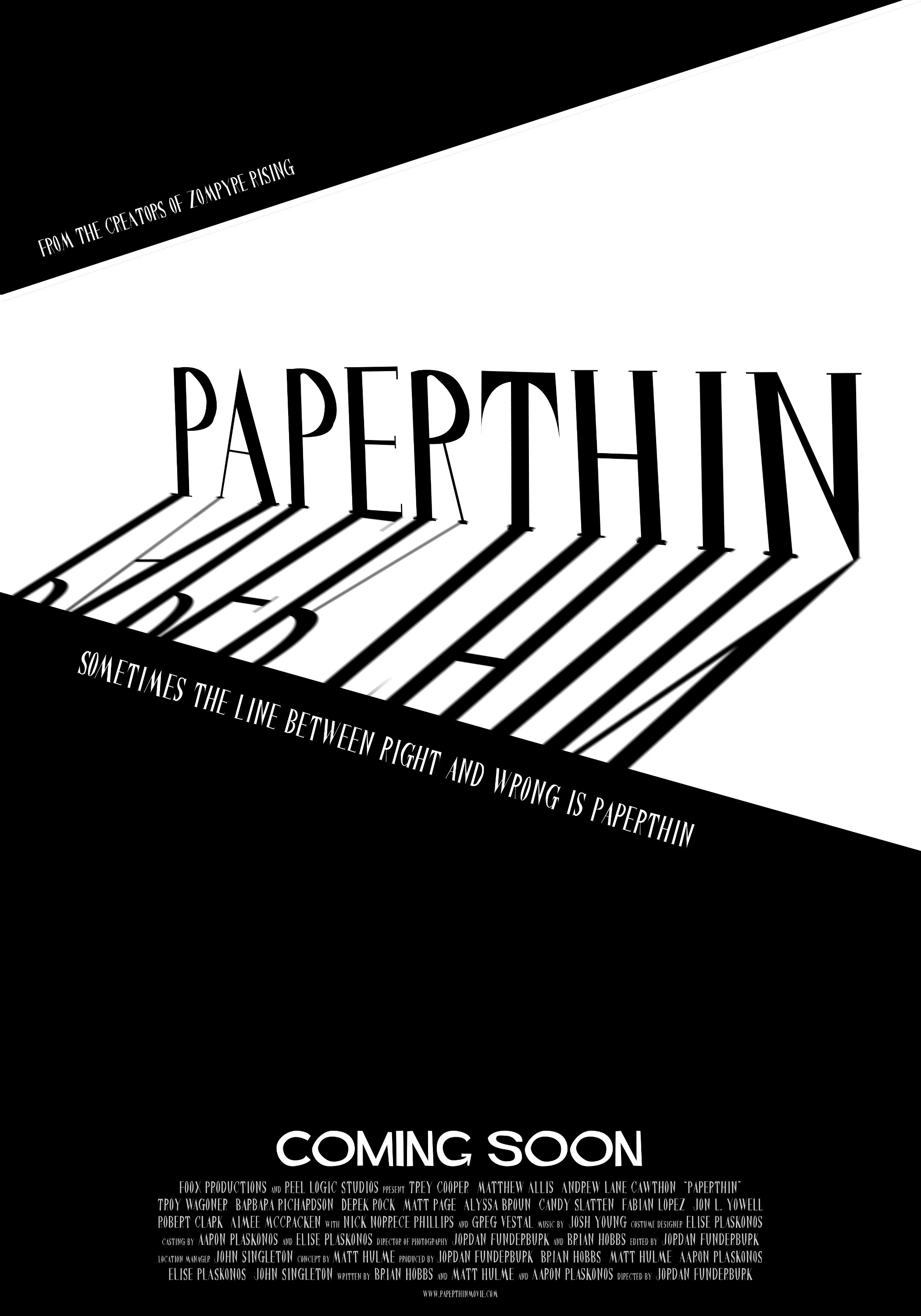 Mega Sized Movie Poster Image for Paperthin 