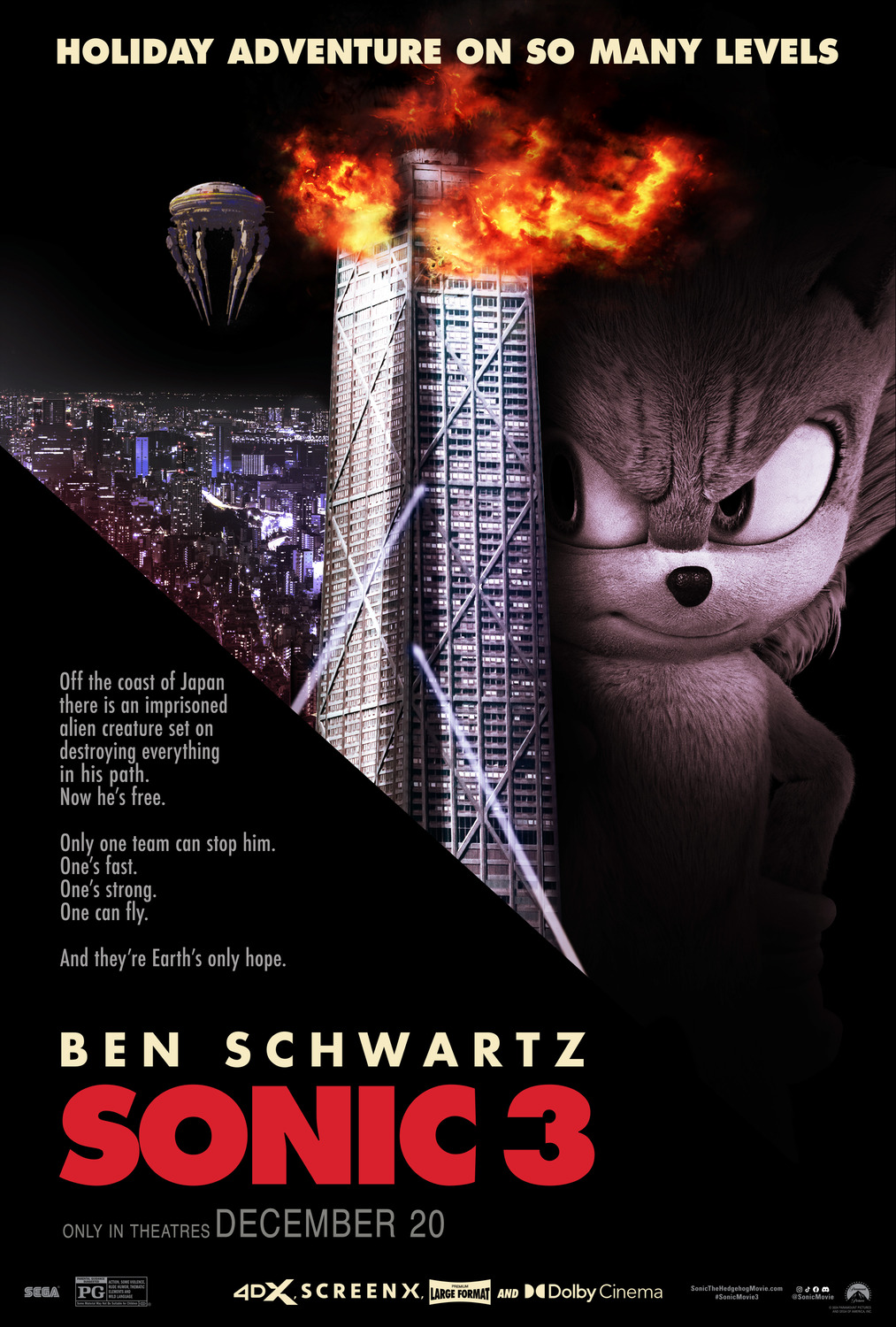 Extra Large Movie Poster Image for Sonic the Hedgehog 3 (#38 of 43)