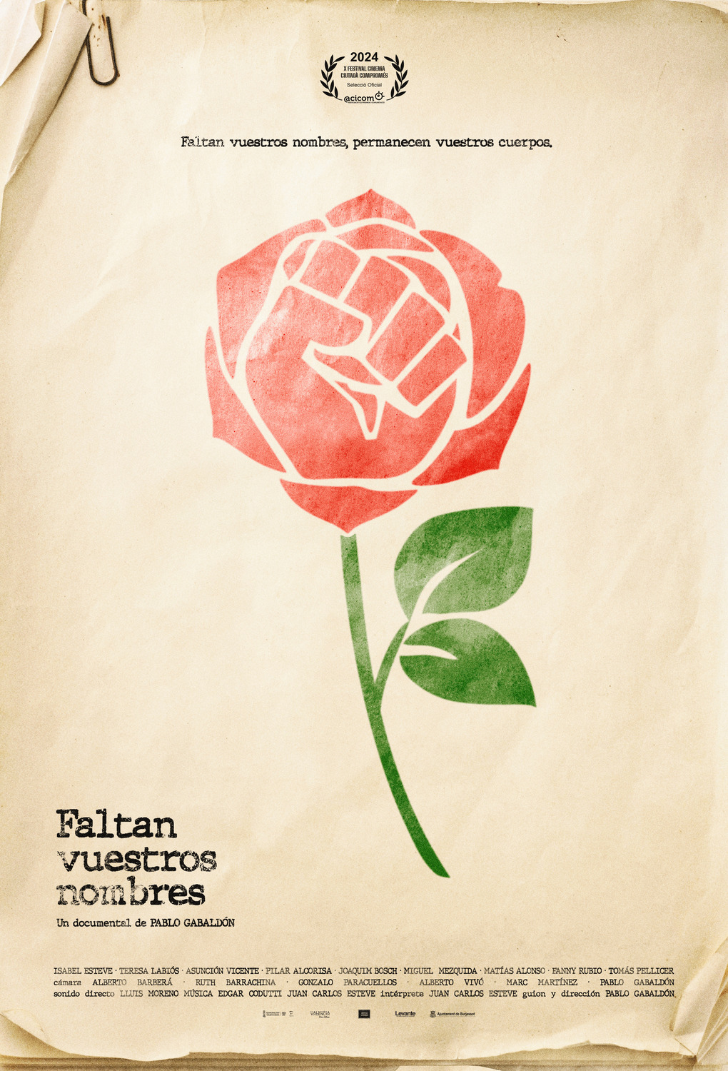 Extra Large Movie Poster Image for Faltan vuestros nombres 